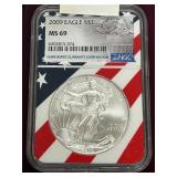 2009 Silver Eagle Dollar Coin -- MS69