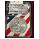 2011 Silver Eagle Dollar Coin -- MS69