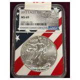 2012 Silver Eagle Dollar Coin -- MS69