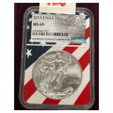 2014 Silver Eagle Dollar Coin -- MS69