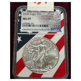2020 Silver Eagle Dollar Coin -- MS69