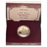 1982 UNC Washington Half Dollar Coin -- 90% Silver