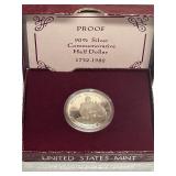 1982 UNC Washington Half Dollar Coin -- 90% Silver