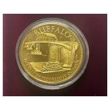 U.S. Conference Of Meyers Gold-Over-Silver Commemorative Coin -- Buffalo
