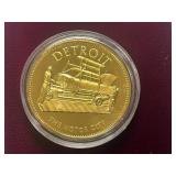 U.S. Conference Of Meyers Gold-Over-Silver Commemorative Coin -- Detroit