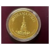 U.S. Conference Of Meyers Gold-Over-Silver Commemorative Coin -- Indianapolis