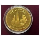 U.S. Conference Of Meyers Gold-Over-Silver Commemorative Coin -- New York