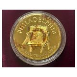 U.S. Conference Of Meyers Gold-Over-Silver Commemorative Coin -- Philadelphia