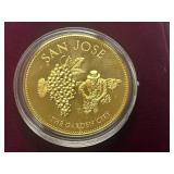 U.S. Conference Of Meyers Gold-Over-Silver Commemorative Coin -- San Jose