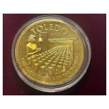 U.S. Conference Of Meyers Gold-Over-Silver Commemorative Coin -- Toledo