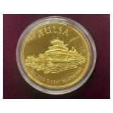 U.S. Conference Of Meyers Gold-Over-Silver Commemorative Coin -- Tulsa