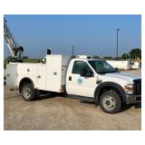 2008 Ford F-550 Super Duty Diesel Service Truck with Stellar Crane