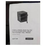 Eagle M04CRA Bench Top Poly Acid and Corrosive Safety Cabinet, 1 Door, 4 gal, Blue