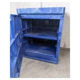 Eagle M04CRA Bench Top Poly Acid and Corrosive Safety Cabinet, 1 Door, 4 gal, Blue