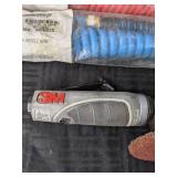 Red and Blue Recoil Hoses, 3M Grinder, Dynabrade Sander and SSI Technologies Media Gauge