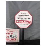 Anti-Theft: 2 Dummy Security Cameras and Several Warning Signs