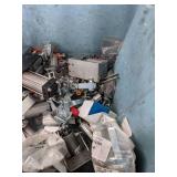 Heavy Duty Tote with Assortment of Air Clamps and Parts