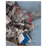 Heavy Duty Tote with Assortment of Air Clamps and Parts