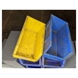 Assortment of Plastic Stackable Storage Bins and Huot Drill Bit Dispenser and Storage Organizers