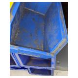 Assortment of Plastic Stackable Storage Bins and Huot Drill Bit Dispenser and Storage Organizers