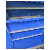 Assortment of Plastic Stackable Storage Bins and Huot Drill Bit Dispenser and Storage Organizers