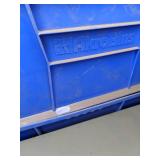 Assortment of Plastic Stackable Storage Bins and Huot Drill Bit Dispenser and Storage Organizers