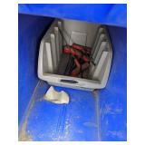 Assortment of Plastic Stackable Storage Bins and Huot Drill Bit Dispenser and Storage Organizers