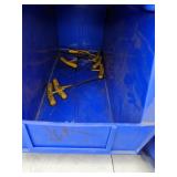 Assortment of Plastic Stackable Storage Bins and Huot Drill Bit Dispenser and Storage Organizers