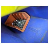 Assortment of Plastic Stackable Storage Bins and Huot Drill Bit Dispenser and Storage Organizers