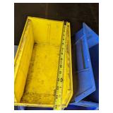 Assortment of Plastic Stackable Storage Bins and Huot Drill Bit Dispenser and Storage Organizers