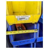 Assortment of Plastic Stackable Storage Bins and Huot Drill Bit Dispenser and Storage Organizers