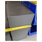 Assortment of Plastic Stackable Storage Bins and Huot Drill Bit Dispenser and Storage Organizers