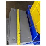 Assortment of Plastic Stackable Storage Bins and Huot Drill Bit Dispenser and Storage Organizers