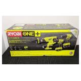 Brand New RYOBI 18V ONE+ Cordless 1/2in. Drill/Driver, Impact Driver, Reciprocating Saw, and Work Light Kit with Batteries and Charger