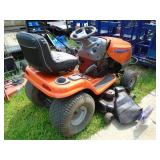Husquvarna 18/48 Riding mower with Kawasaki engine. Used condition. Runs well. As shown. *THIS ITEM HAS A RESERVE.