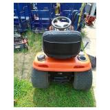 Husquvarna 18/48 Riding mower with Kawasaki engine. Used condition. Runs well. As shown. *THIS ITEM HAS A RESERVE.