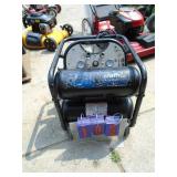 Dual tank air compessor on wheels. Tested & works. As shown.