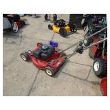 Toro 2 cycle 21" self propelled lawn mower. Used condition. Tested & works. As shown.