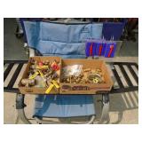 Qty of 2 flats of brass valves & fittings. As shown.