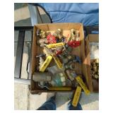 Qty of 2 flats of brass valves & fittings. As shown.