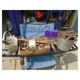 Qty of 4 pails of copper/galvanized & some brass. As shown.