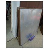 Folding aluminum table. 32 x 72. Good used condition. As shown.