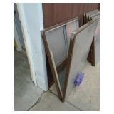 Folding aluminum table. 32 x 72. Good used condition. As shown.