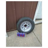 New ST145r12 trailer on 5 hole rim. As shown.