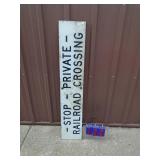 Aluminum Railroad crossing sign. As shown.