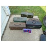 Qty of 5 tool boxes. Good used condition. As shown.