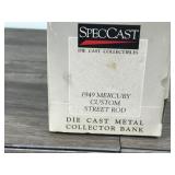 Spec Cast 1949 Mercury Custom Street Rod 1:25 scale die cast coin bank