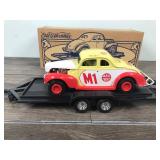 1996 ERTL Collectibles 1940 Ford Coupe w/trailer 1:25 scale die cast coin bank