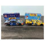 1999 Nascar Racing Champions 2 Car Set Ernie Irvan Grand Prix #36 / M&M’s 1:24 scale die cast stock cars