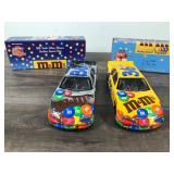 1999 Nascar Racing Champions 2 Car Set Ernie Irvan Grand Prix #36 / M&M’s 1:24 scale die cast stock cars